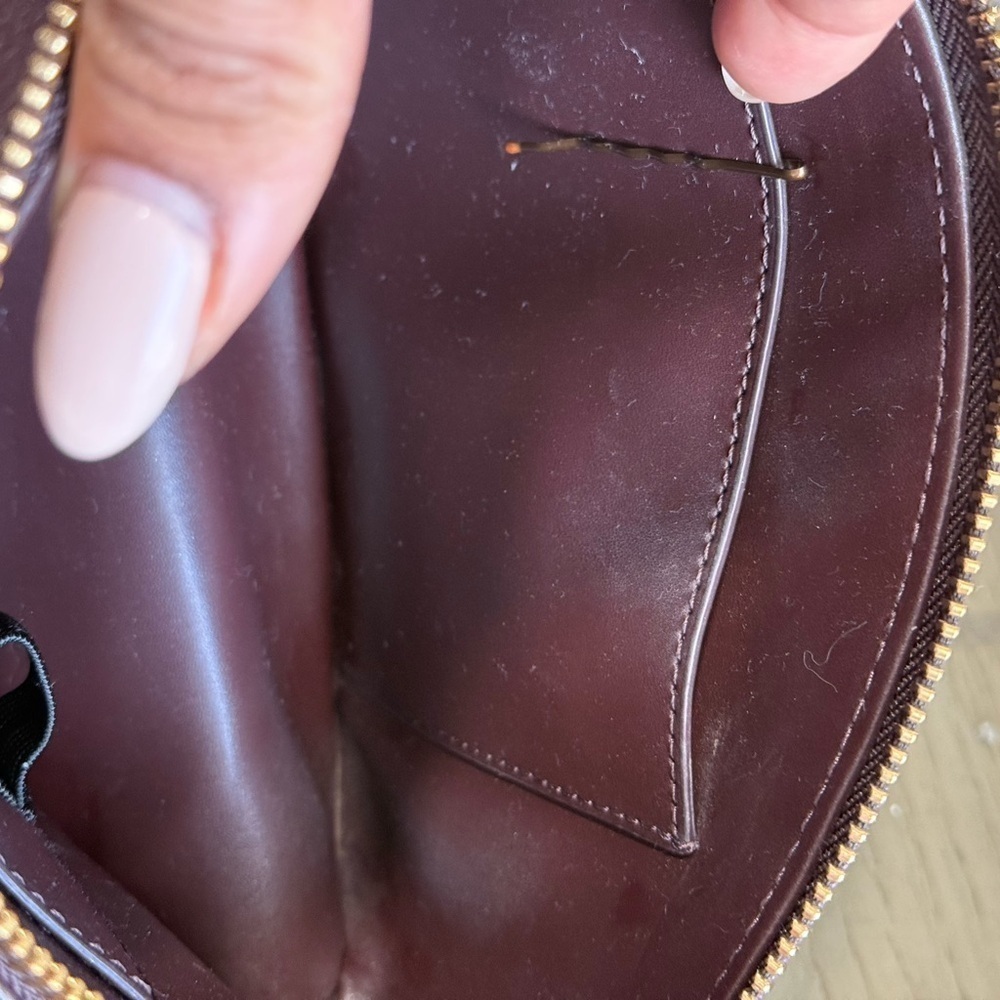 Dagne dover Elegant Burgundy Leather Clutch - Picture 10 of 11